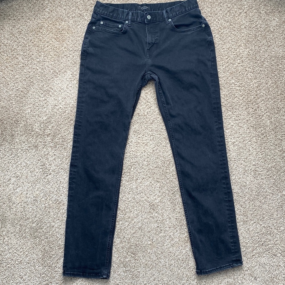 Banana Republic Men's Skinny Techmotion Black Denim Jeans Size 33x32